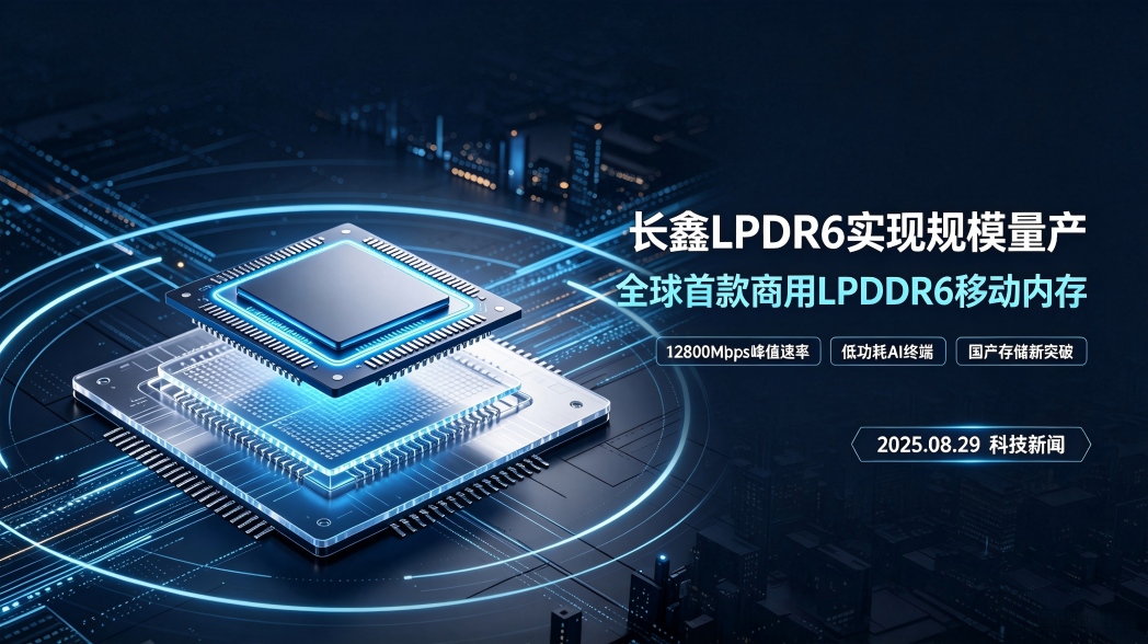 打破海外垄断！国产 LPDDR6 内存全球首发量产